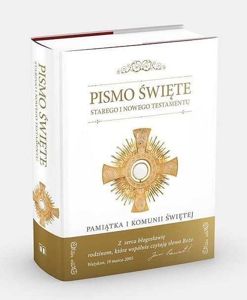 Pismo Święte Starego i Nowego Testamentu w obwolucie komunijnej