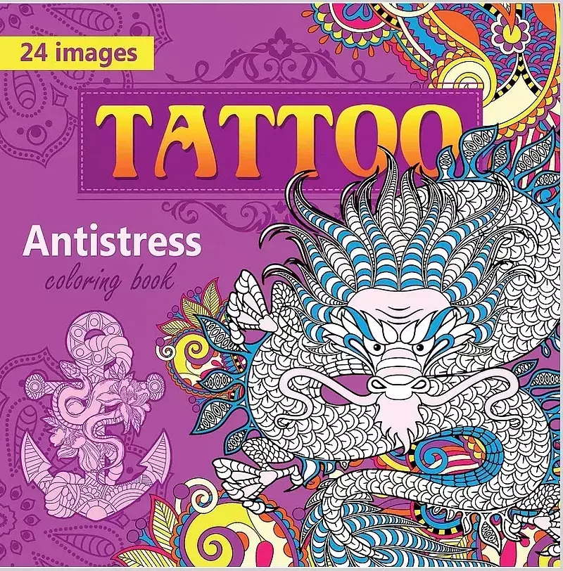Kolorowanka antystresowa 200x200 12 kartek br tattoo