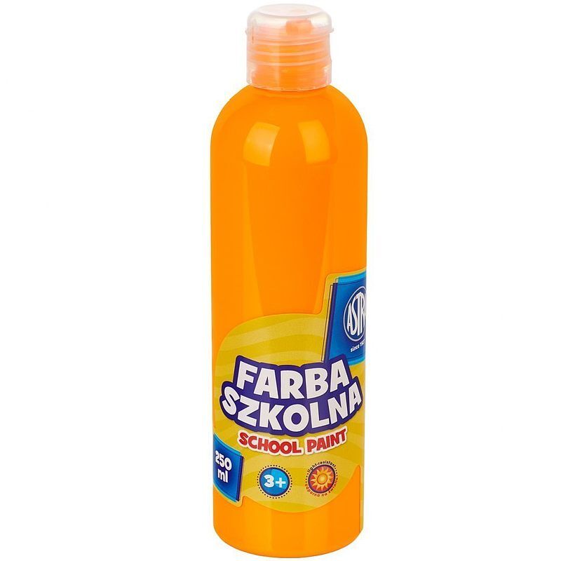 Farba szkolna naturalna tempera astra 250 ml fluorescencyjna pomarańczowa