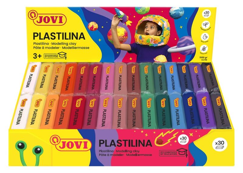Display plasteliny JOVI 30x50g 2x15 kolorów mix kolorów