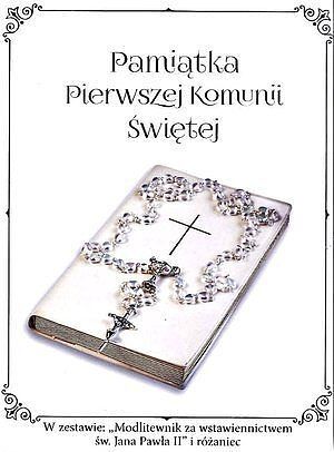 Pamiątka Pierwszej Komunii Świętej (modlitewnik z różańcem)