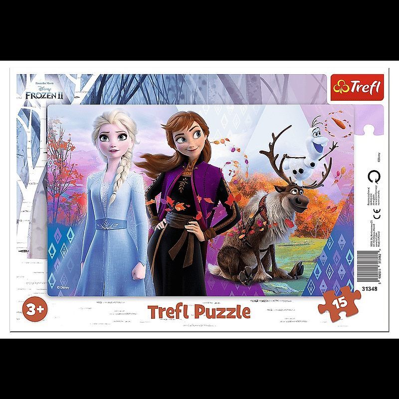 Puzzle 15 ramkowe magiczny świat anny i elsy frozen 2 31348
