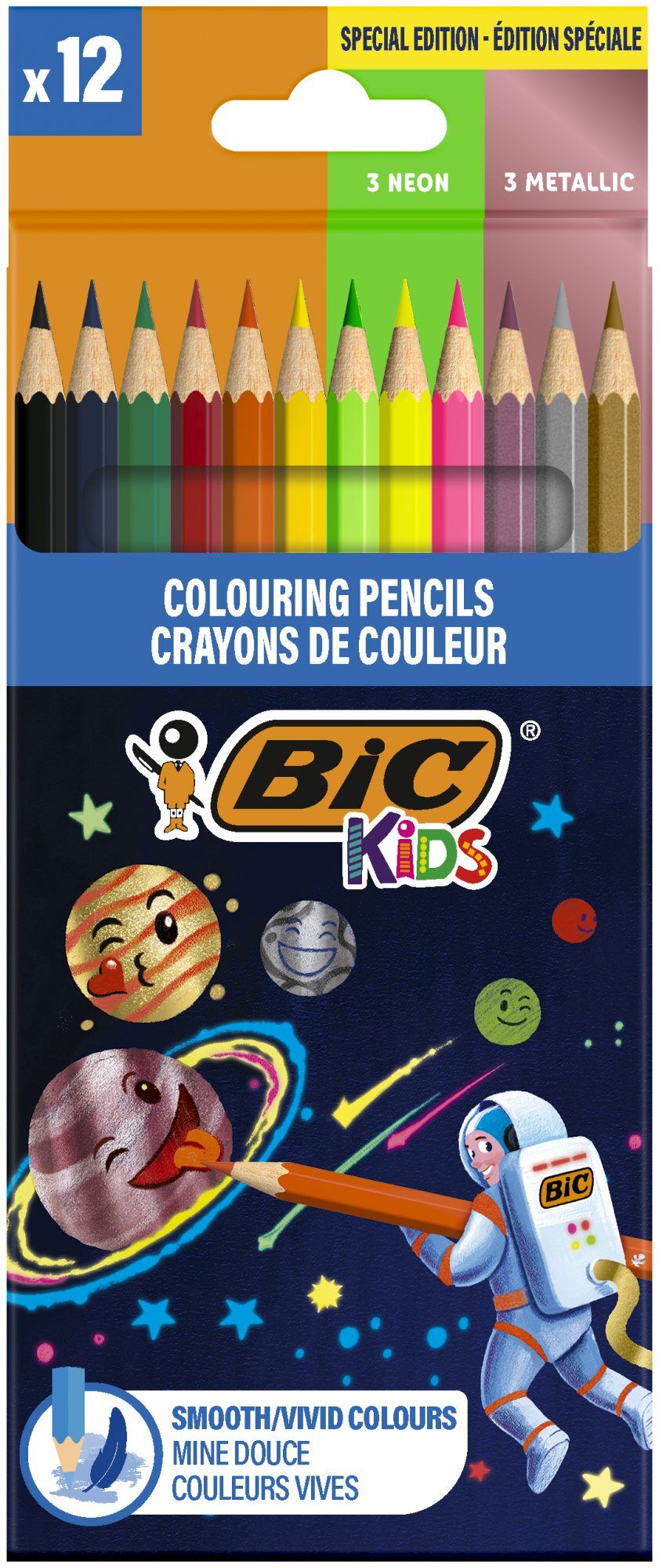 Kredki drewniane BIC Kids Cosmo Smooth ECO 12szt.