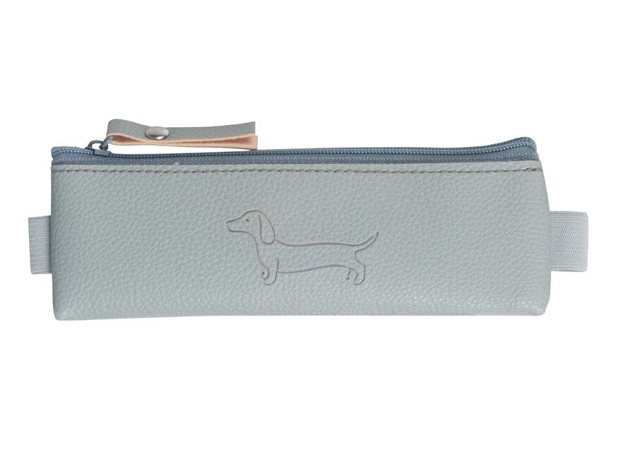 Saszetka mini z gumką na zeszyt Sharky light gray