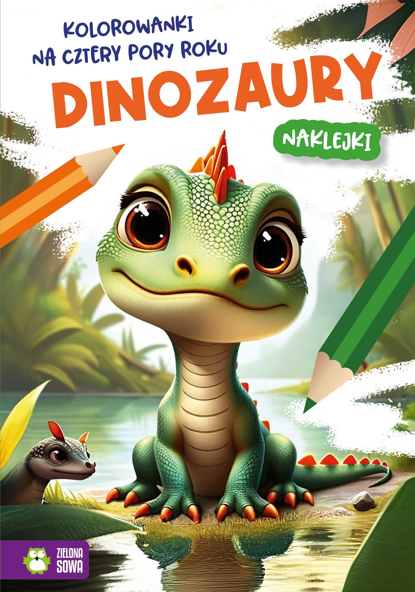 Kolorowanki na cztery pory roku. Dinozaury