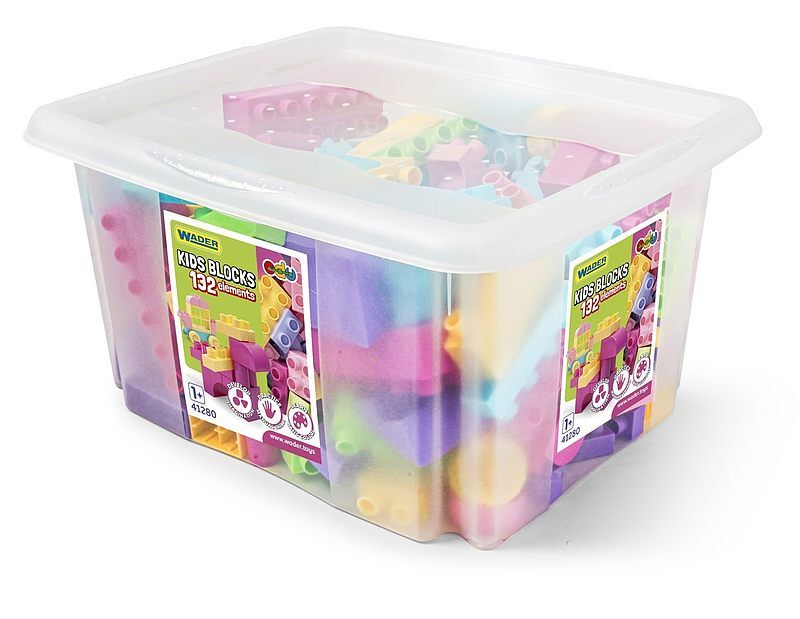 Klocki 132 elementy kids blocks w pojemniku 41280