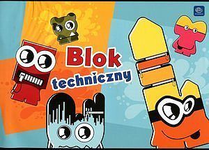 Blok techniczny A4 10 kartek Mix wzorów