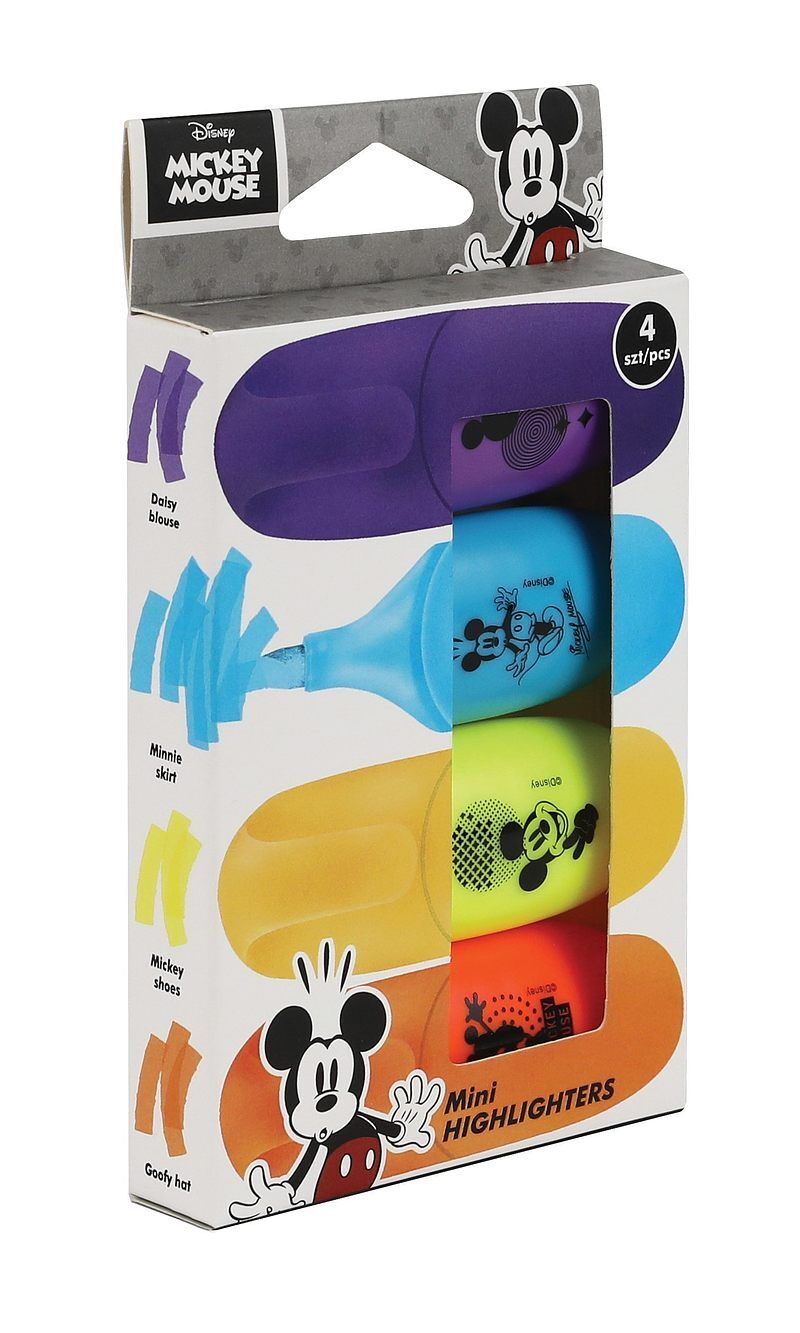Zakreślacz disney fashion mickey mouse mini 4 kolory
