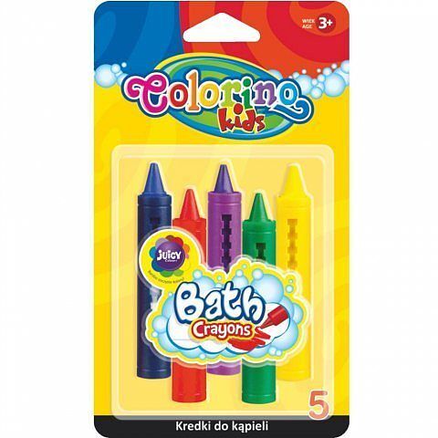 Kredki colorino kids do kąpieli 5 kolorów