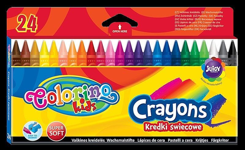 Kredki colorino kids świecowe 24 kolory