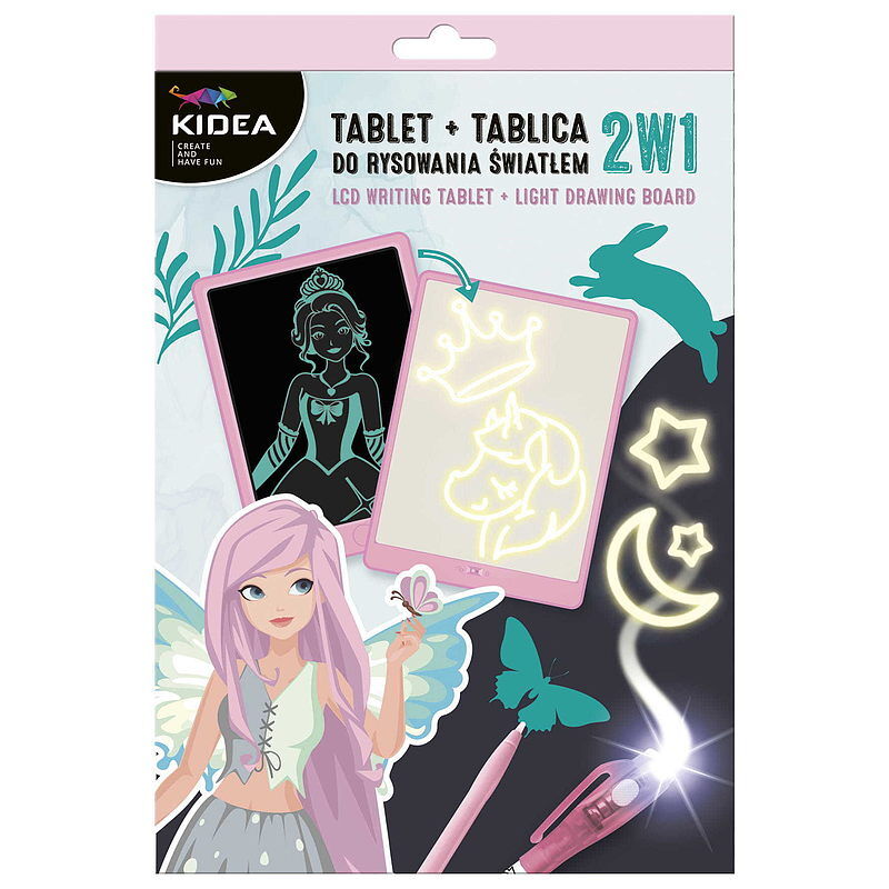 Tablet+tablica do rysowania światłem 2 w1 kidea a1