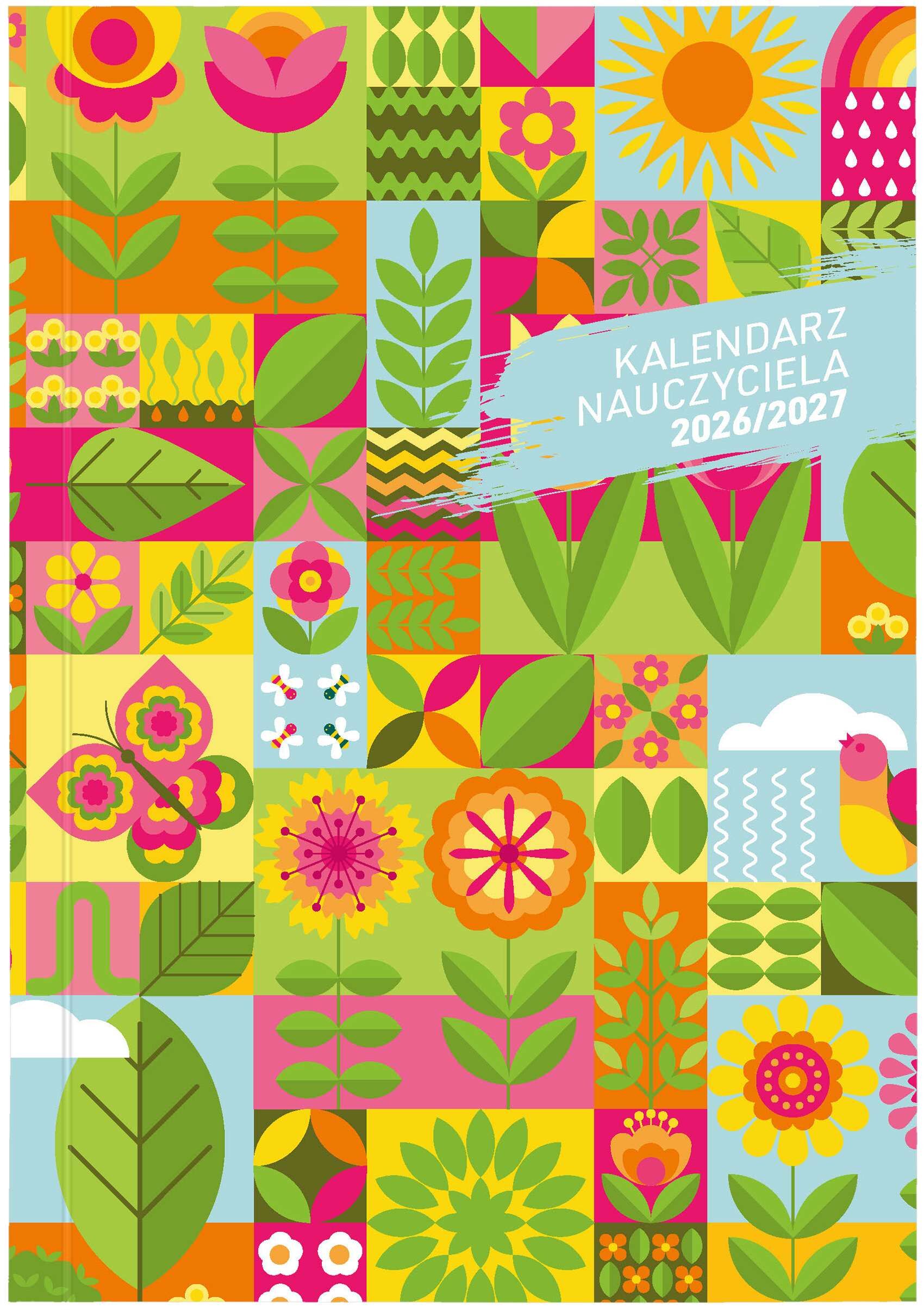 Kalendarz nauczyciela 2026/2027 B6T PCV bezbarwny wiosna