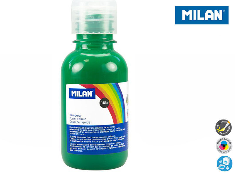 Farba milan plakatowa 125 ml zielona ciemna butelka