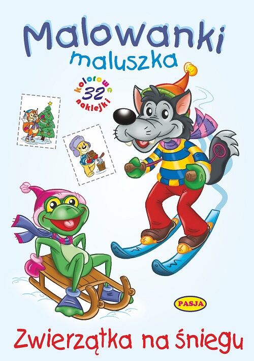 Zwierzątka na śniegu malowanki maluszka