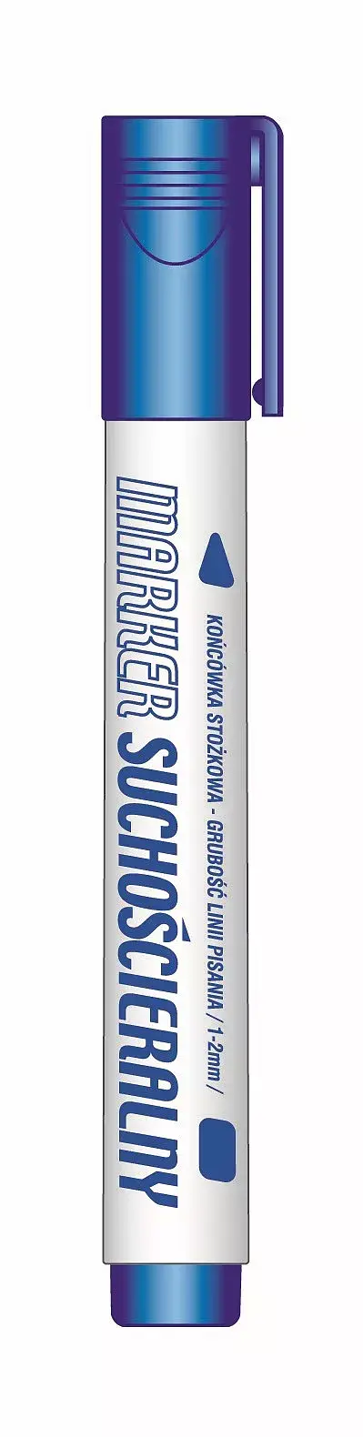 Marker suchościeralny niebieski  paczka 12 sztuk