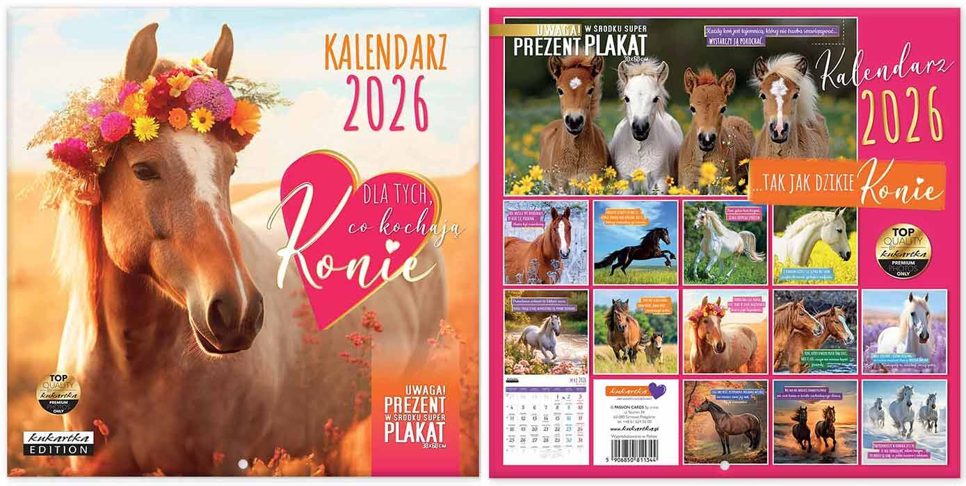 Kalendarz 2026 classic Konie