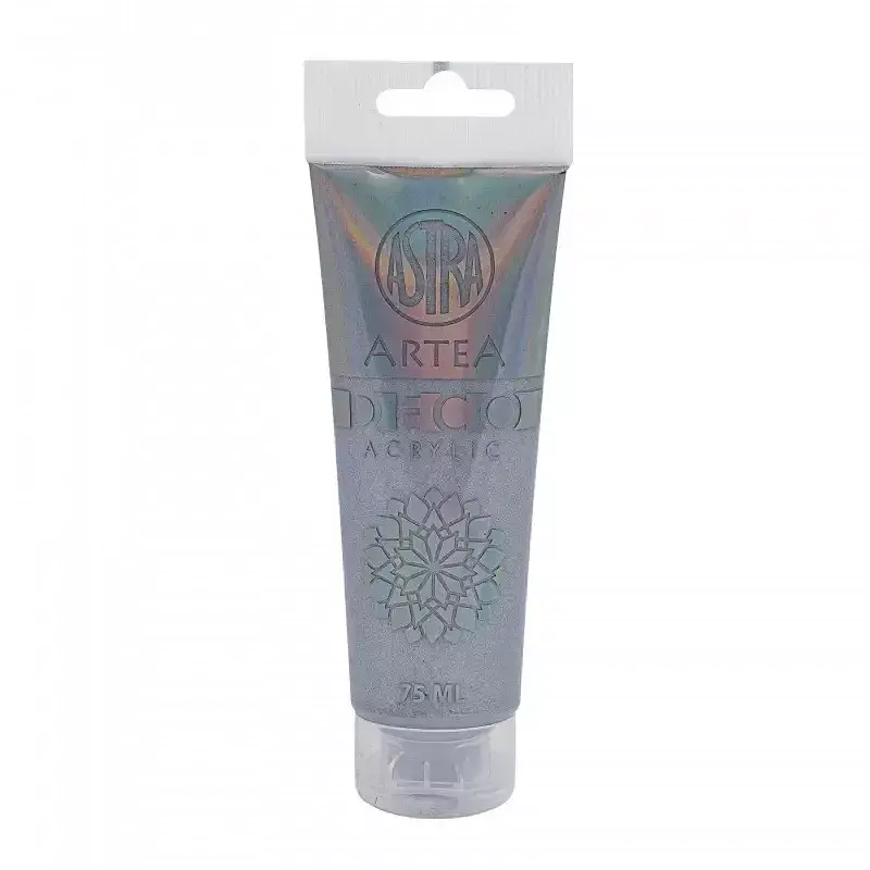 Farba akrylowa deco artea 75 ml tuba metaliczny srebrny