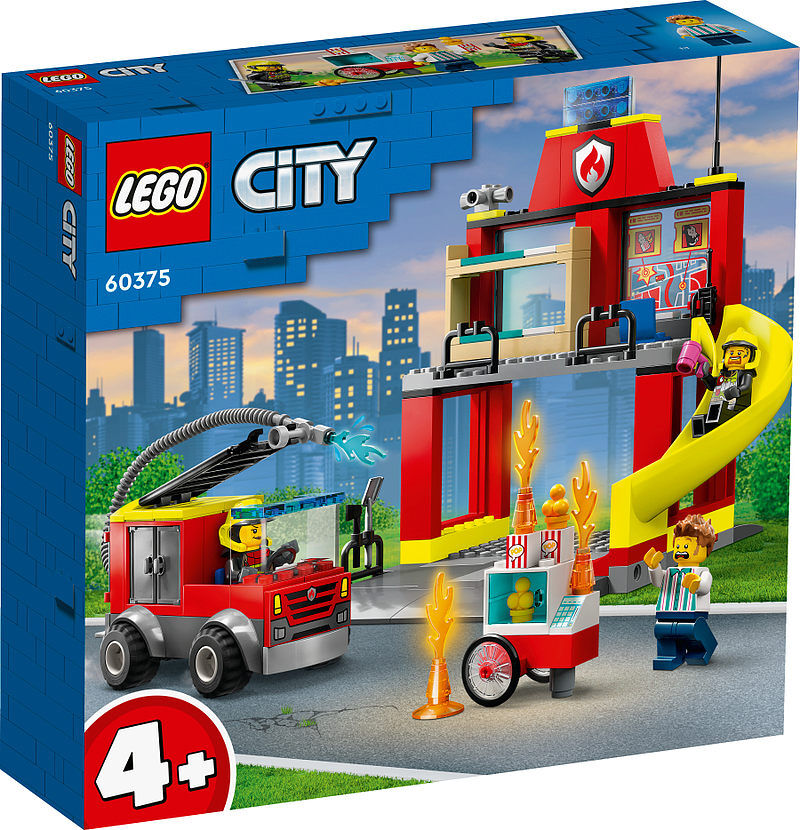 Lego city remiza strażacka i wóz strażacki 60375