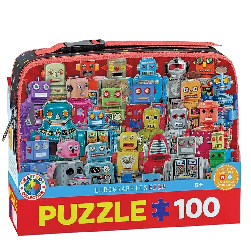 Puzzle 100 z lunch box  robots 9100-5827