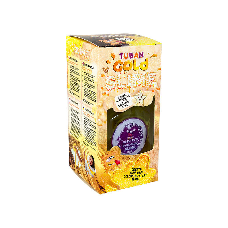 Zestaw super slime gold shine