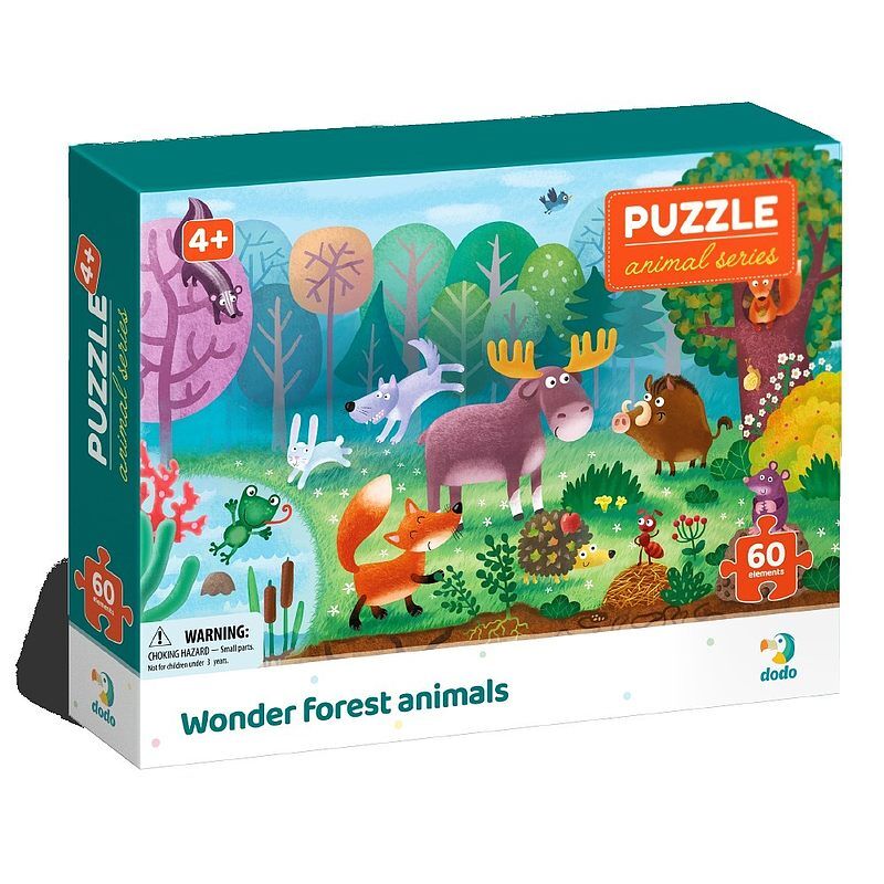 Puzzle 60 biomy zwierzęta leśne