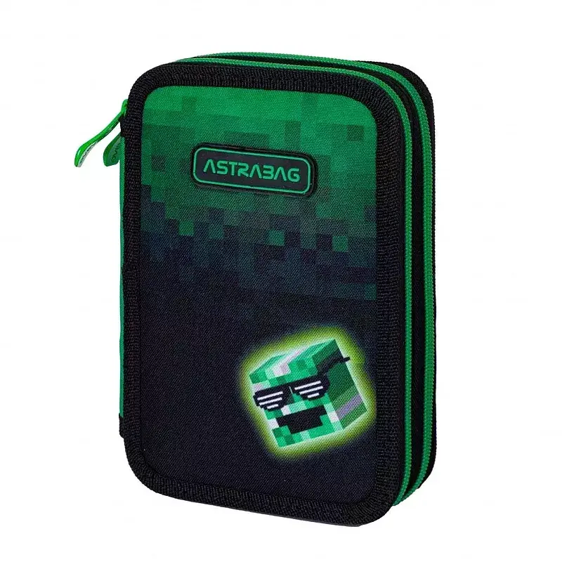 Piórnik podwójny z wyposażeniem ASTRABAG PIXEL HERO, AC21