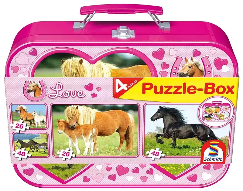 Puzzle 2 x 26 + 2 x 48 w walizce love konie 104964