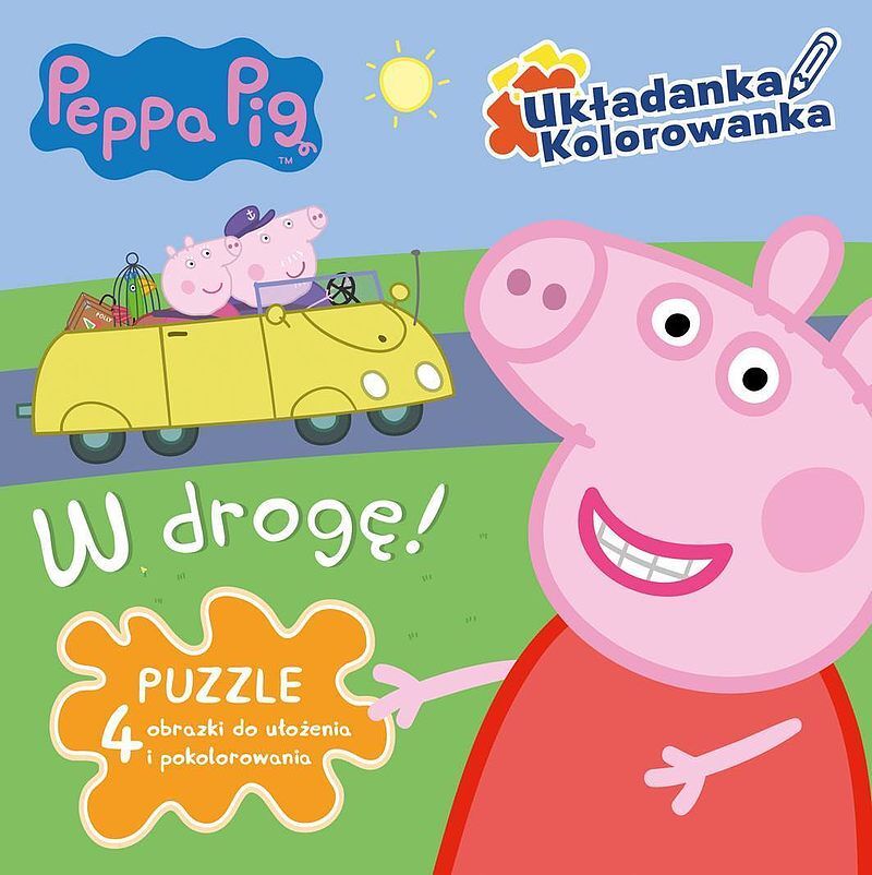 Peppa Pig Układanka Kolorowanka Mam hobby!
