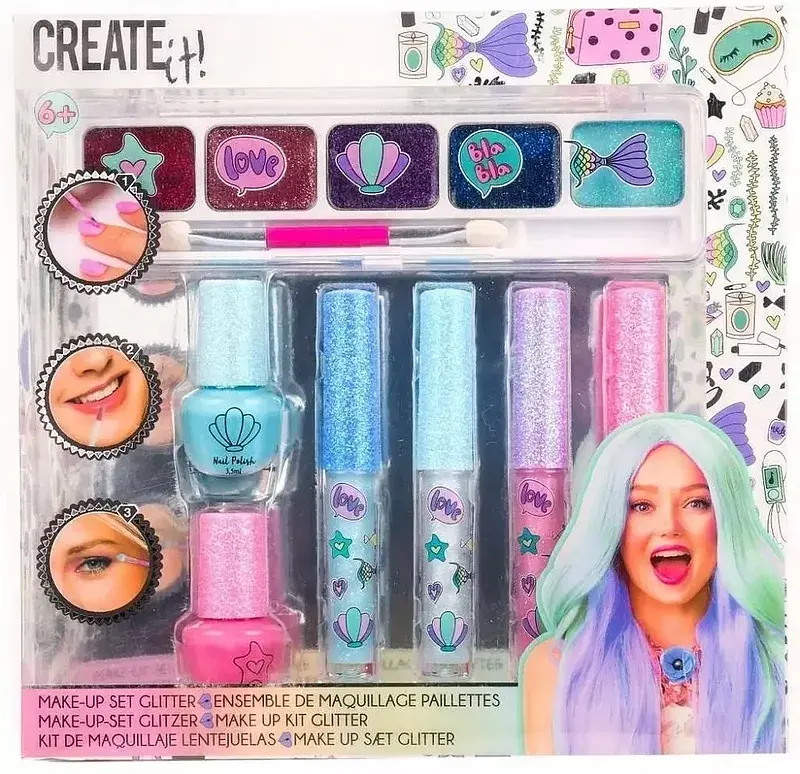 Zestaw brokat make-up create it!