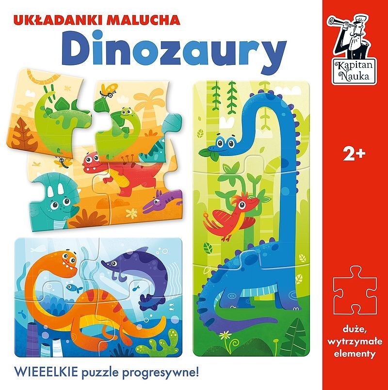 Dinozaury. Układanki malucha. Kapitan Nauka