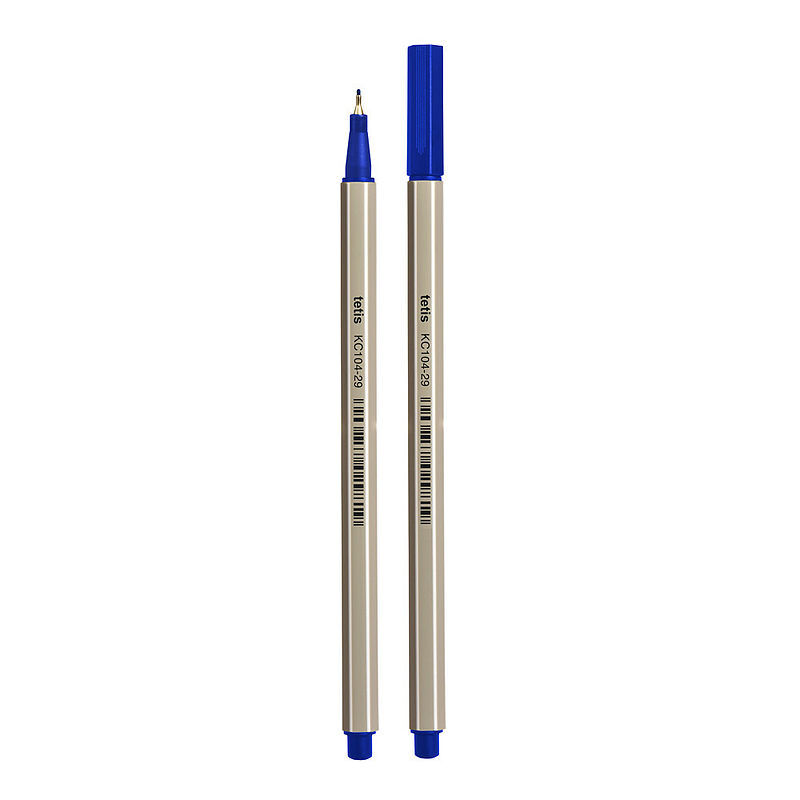 Cienkopis tetis heksagonalny 0,7 mm 4 szt. Niebieski