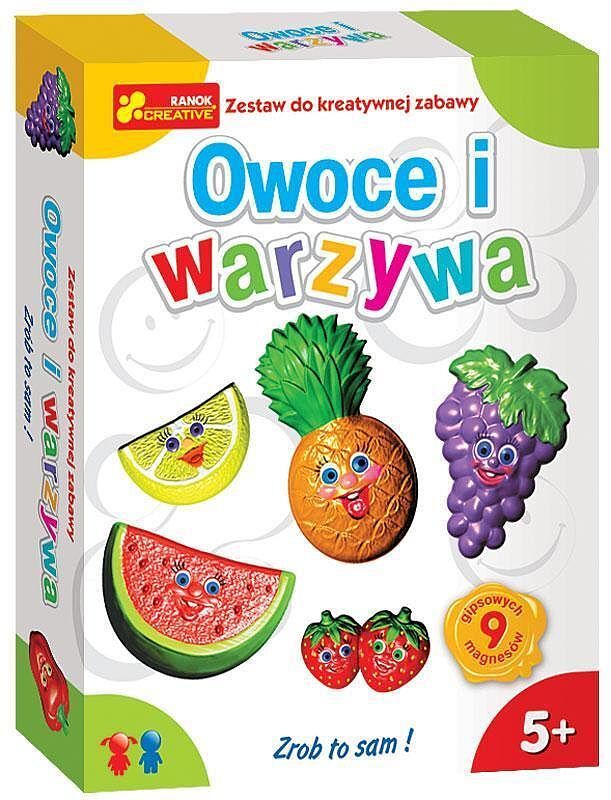 Gipsowe magnesy warzywa i owoce
