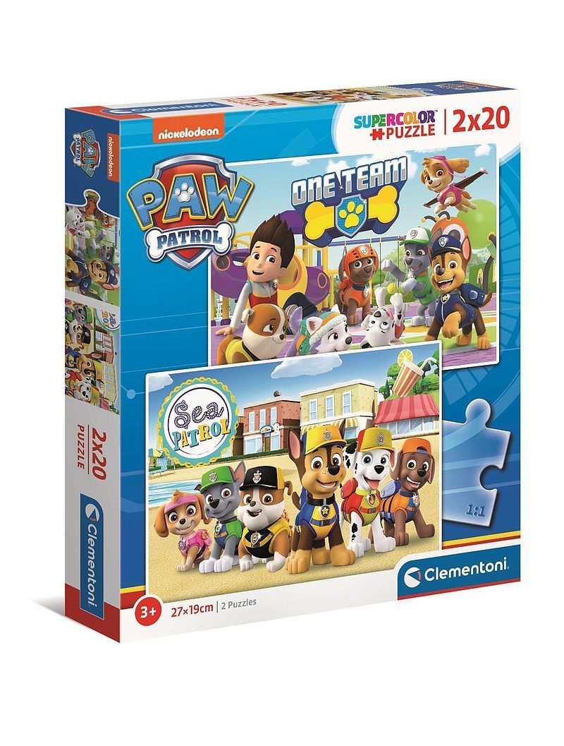 Puzzle Super kolor Psi Patrol 2 x 20