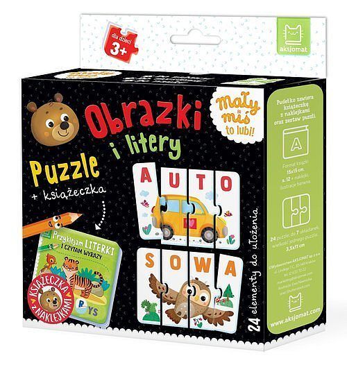 Obrazki i litery. Puzzle + książeczka