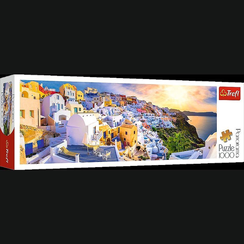 Puzzle 1000 panorama zachód słońca na santorini grecja 29054