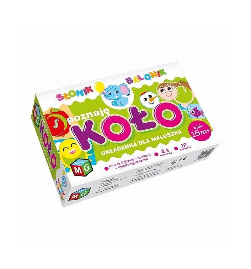 Układanka poznaję koło słonik balonik