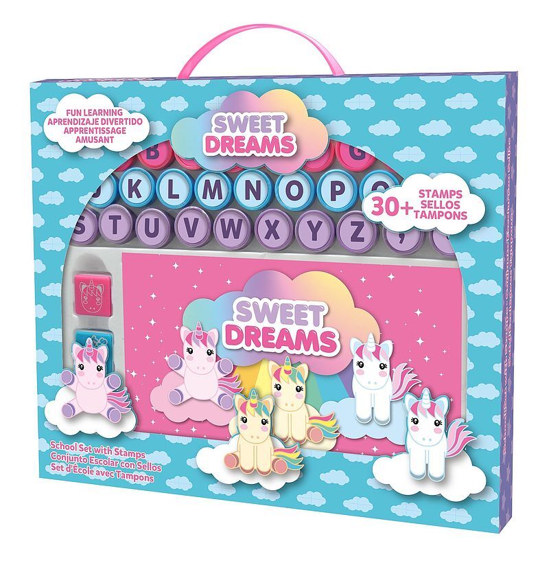 Zestaw stempli alfabet sweet dreams kl11223