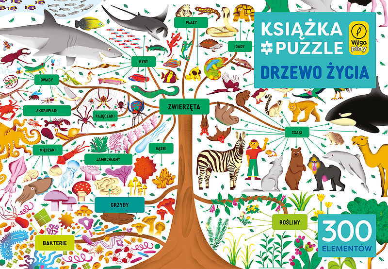 Drzewo życia. Puzzle 300 elem. + książka