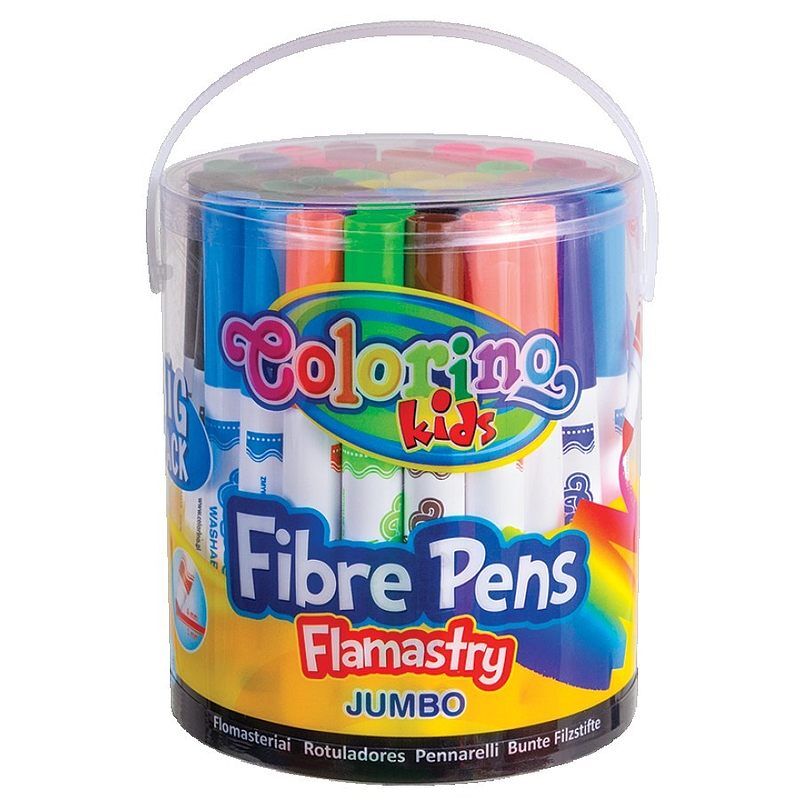 Flamastry colorino kids jumbo ze stożkową końcówką 48 sztuk tuba 12 kolorów