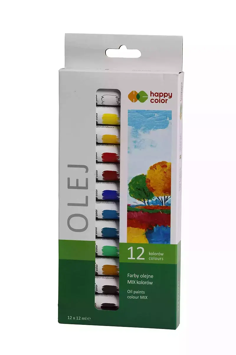 Farba olejna  12 kolorów x 12 ml happy color