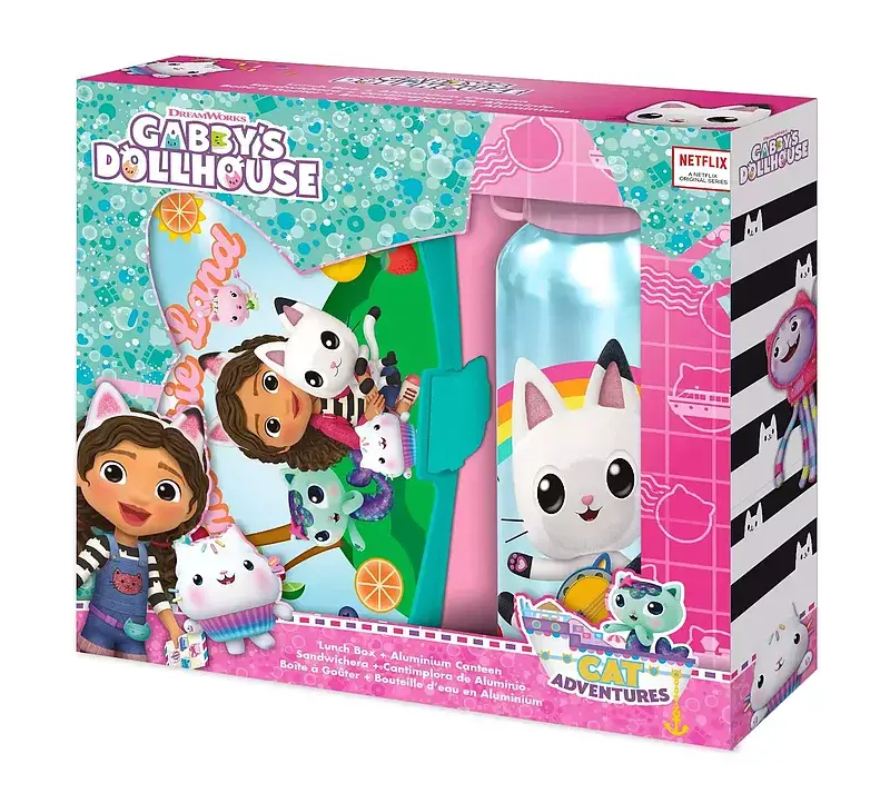 Zestaw śniadaniówka i bidon 500 ml gabby's dollhouse