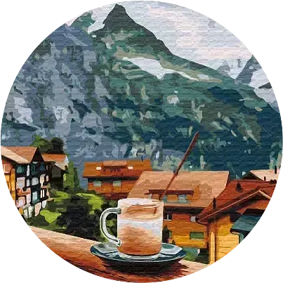 Malowanie po numerach owalne cappuccino