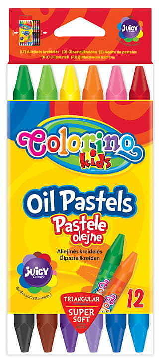Pastele olejne colorino kids trójkątne 12 kolorów