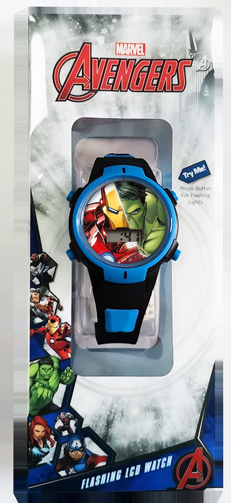 Zegarek cyfrowy avengersz podświetleniem led mv15765