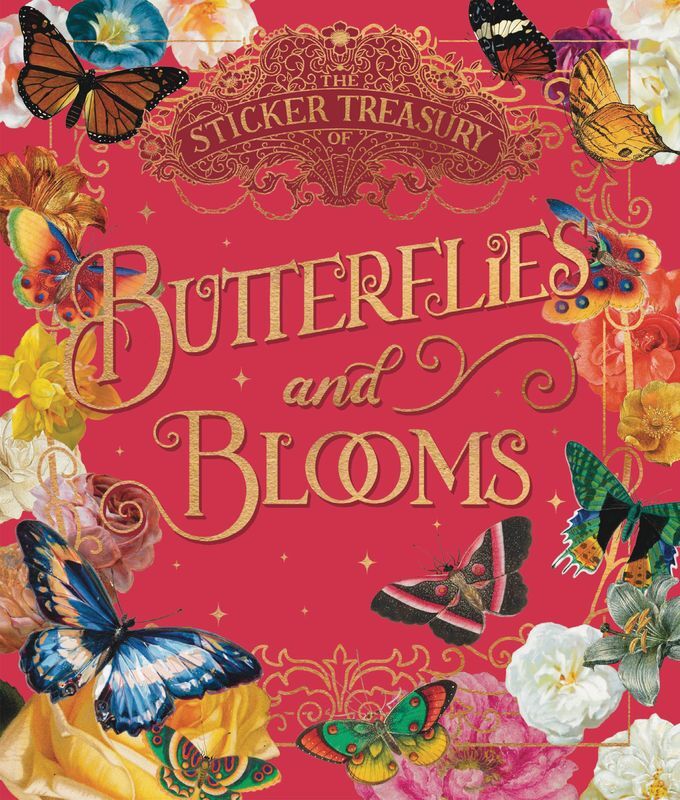 The Sticker Treasury of Blooms and Butterflies wer. angielska