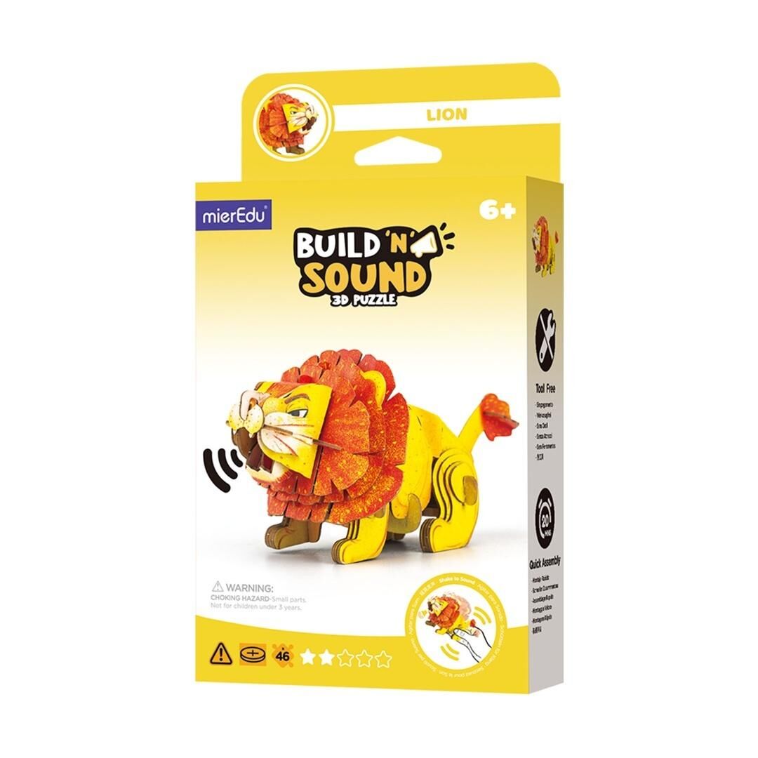 Puzzle 3D. Buduj i słuchaj - Lew