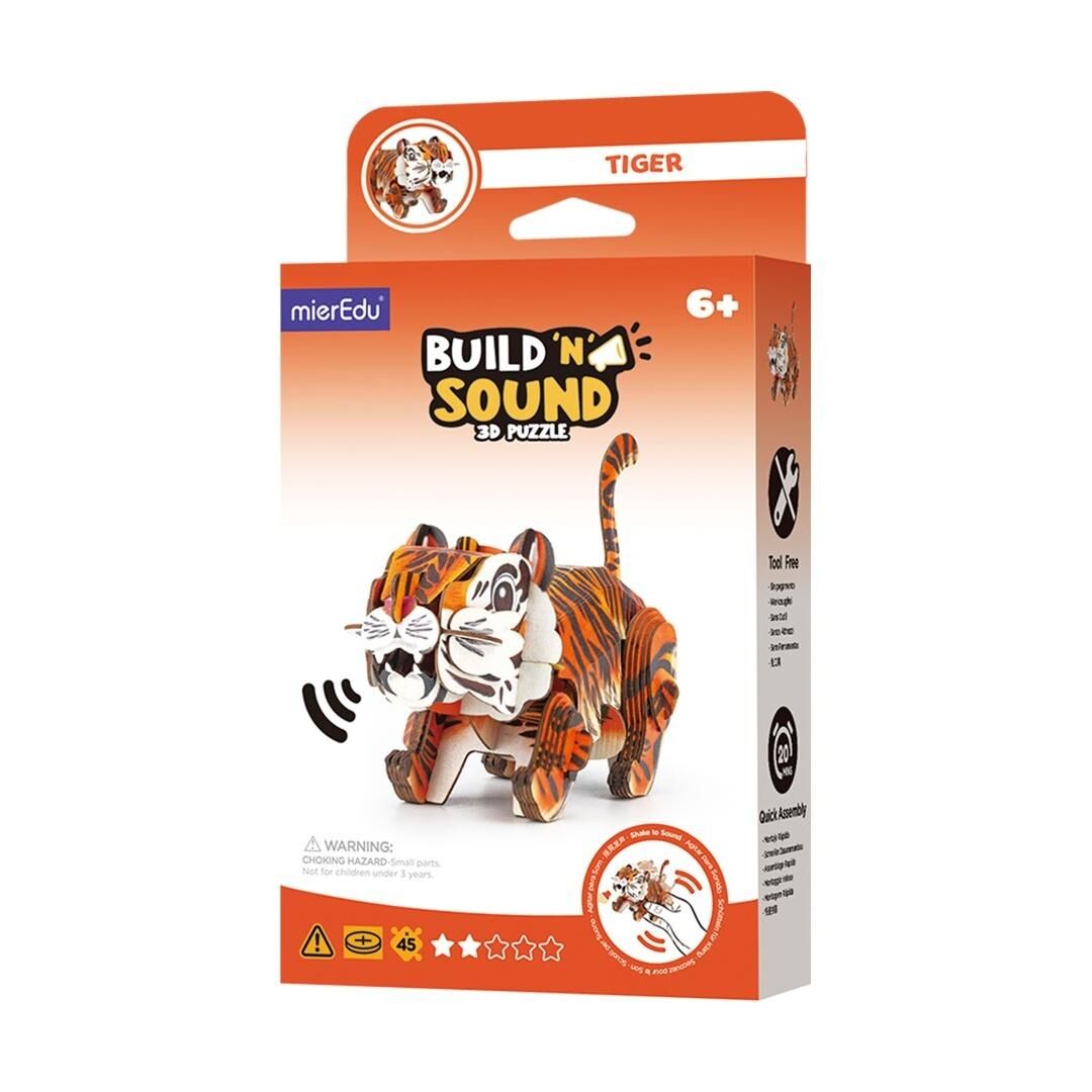 Puzzle 3D. Buduj i słuchaj - Tygrys