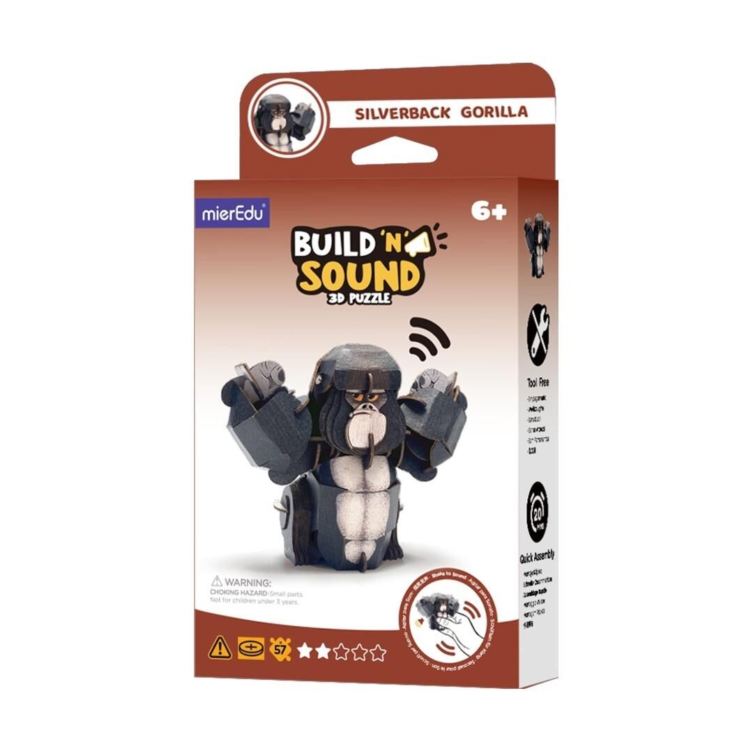 Puzzle 3D. Buduj i słuchaj - Goryl
