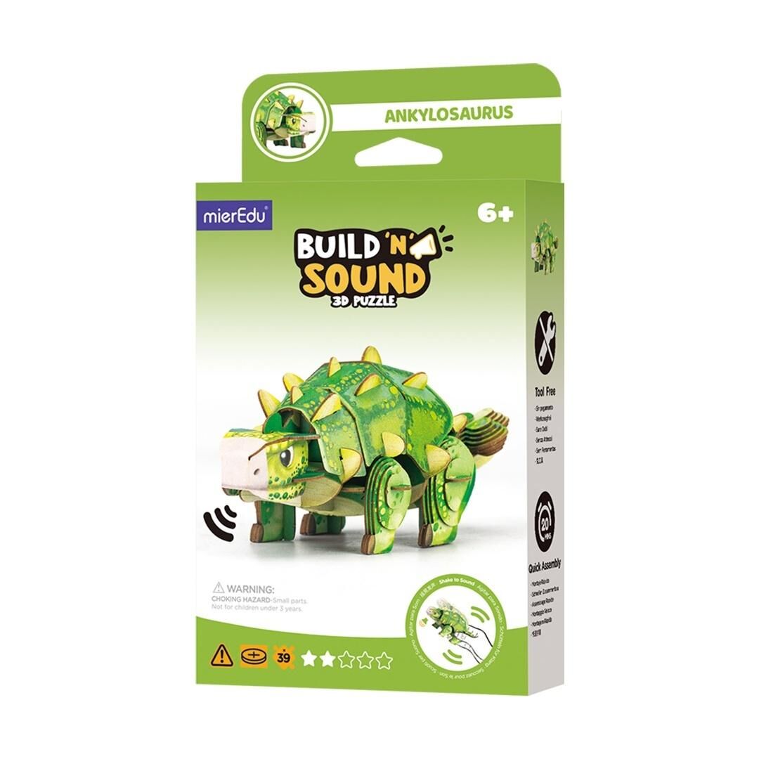 Puzzle 3D. Buduj i słuchaj - Ankylozaur