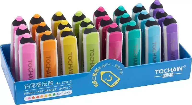 Display gumka do ołówka nano kredka 24 szt